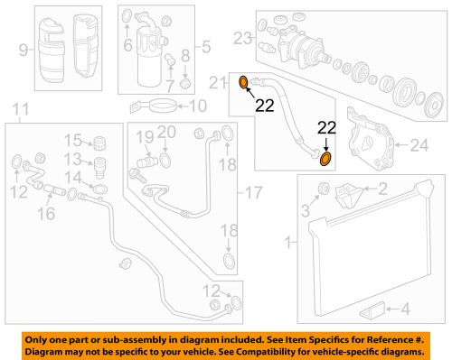 Gm oem a/c condenser, compressor lines-rear ac hose seal 2724966