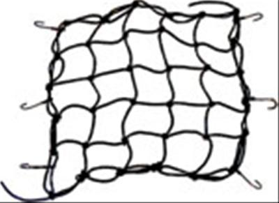 Rage cn1515 cargo net shock cord material black 15" x 15" 6-hooks each