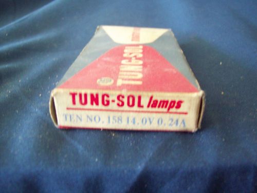 Vintage tung-sol box of 8 no.158 14.0 volt 24 amp miniature bulbs