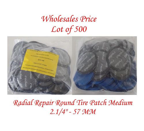 500 pieces radial repair round tire patch medium 2.1/4&#034; - 57 mm superior quality