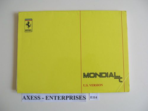 1989 ferrari mondial t cabriolet owners manual instructions book booklet # e114