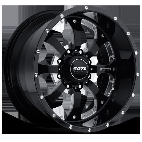 Sota novakane 8 20x9 8x180 0mm death metal (black milled) wheel rim