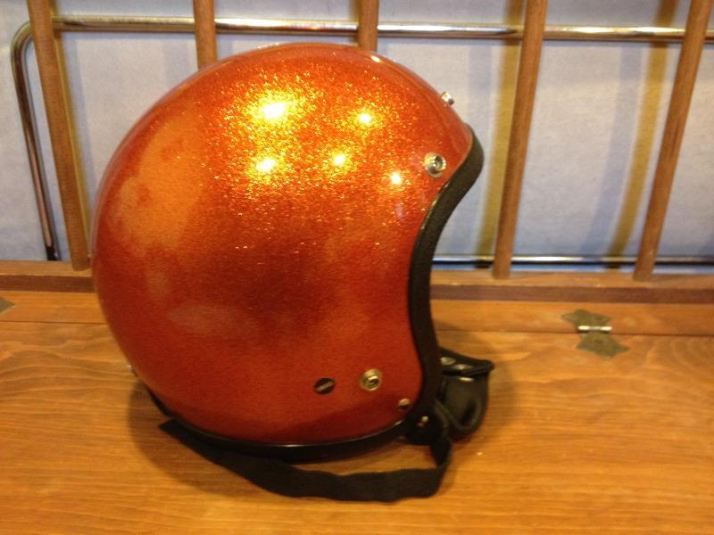 Vintage arthur fulmer af20 metalflake helmet original motorcycle copper s