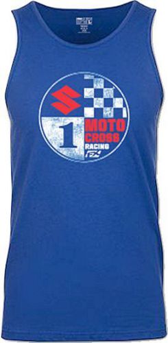 Factory effex-apparel 18-87468 suzuki tank top 2xl royal blue