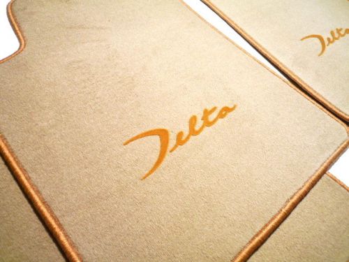 Tan/gold script vel. floor mats for lancia delta iii 2008-2014