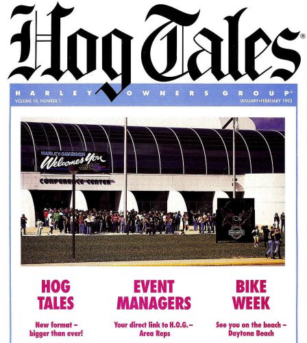 1992 jan/feb harley hog tales magazine -daytona bike week-touring abc-hd racing