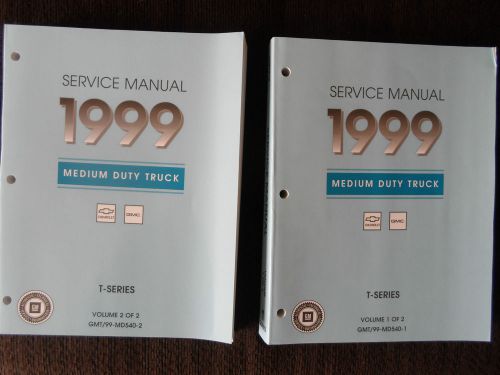 1999 chevrolet/gmc t-series medium duty truck factory repair manual set - new