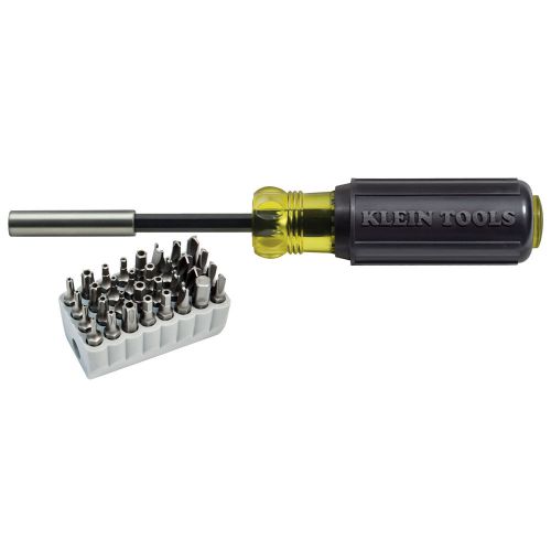 Klein tools magnetic screwdriver w/32-piece tamperproof bit set -32510