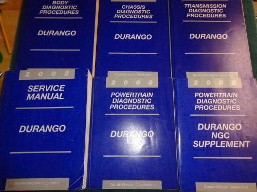 2002 dodge durango shop manual set / 6 original service books