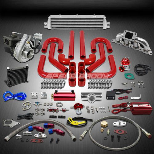 T04 .63ar 400+hp 15pc turbo charger+manifold+intercooler kit for mirage 1.8 4g93