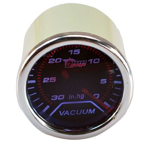 Car motor pointer smoke tint len 2&#034; 52mm vacuum gauge meter in.hg dials face