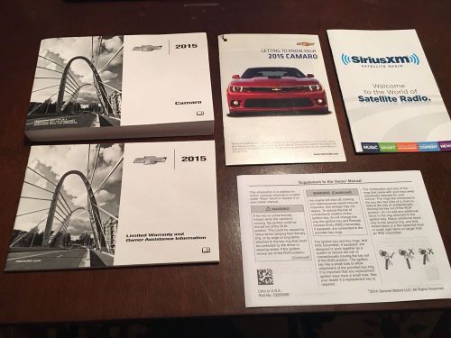 2015 camaro rs ss z28 owners manual, complete set