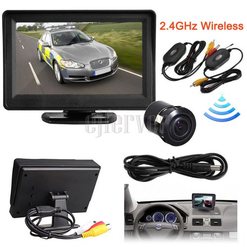 4.3&#034; tft lcd color monitor car reverse rear view mirror+wireless backup camera