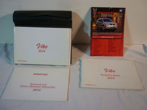 2004 pontiac vibe owner&#039;s manual lot - nav system, getting to know, owner assist