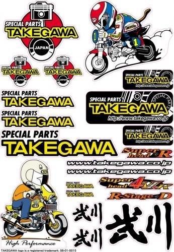 New!! takegawa 21 sticker for 1 sheet motorcycle japanese kanji decal