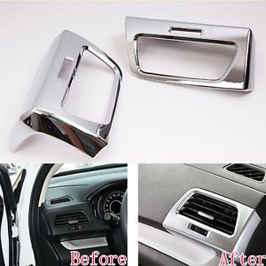 2x centre air condition vent frame outlet cover trim for crv 2012 2013