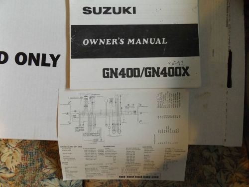 Suzuki: gn400/gn400x owner&#039;s manual