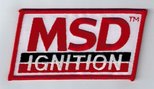 Large msd ignition patch 4.25 x 2.5 inch heavy iron-on auto racing nascar jacket