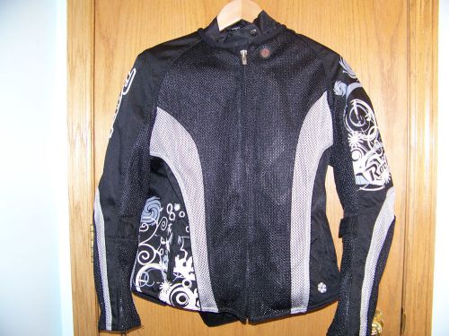 Women&#039;s joe rocket mesh motorcycle jacket, small, with pads and zip out liner