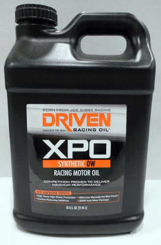 Joe gibbs driven racing oil 00415 xp0 sae 0w syntheic zddp zinc 2.5 gal case