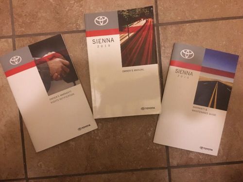 2010 toyota sienna owners manual set