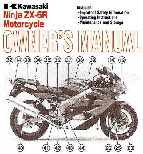 2001 kawasaki ninja zx-6r motorcycle owners manual -ninja zx600j2-kawasaki