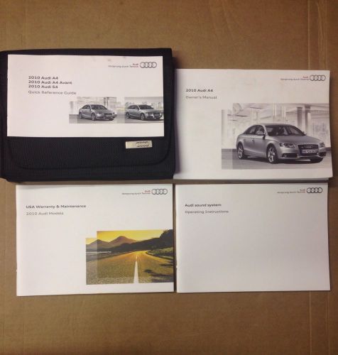 2010 audi a4 owner&#039;s manual with case