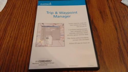 Garmin  trip &amp;  marine waypoint manager   version 5.00 w/ book