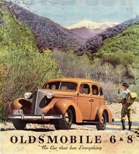 Vintage original 1936 oldsmobile / caterpillar / goodrich magazine advertisement