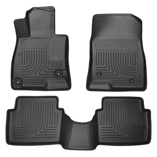 Husky weatherbeater 1st and 2nd rows black floor liner for mazda 3 98651