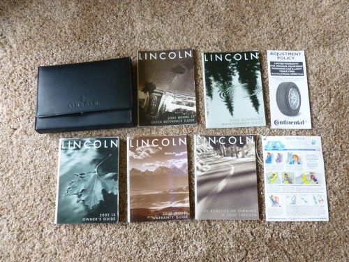 2000-2001-2002 lincoln ls owner manuals owner&#039;s guide book reference