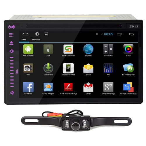 7&#034; gps navi android4.4 double 2din car stereo dvd player wifi 3g bluetooth radio