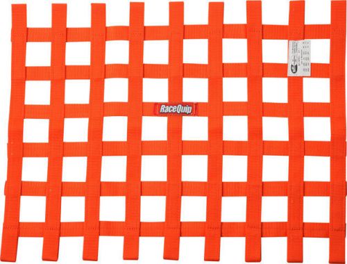 Racequip/safequip 18 x 24 in rectangle orange window net p/n 725045