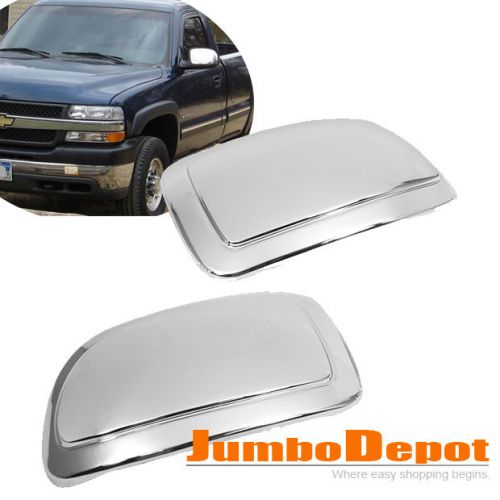 Fit 99 00 01 02 03 04 05 06 chevy silverado triple chrome side mirror cover trim