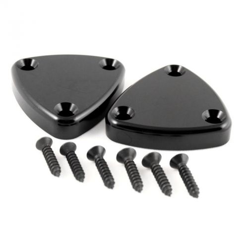 Camaro/firebird billet aluminum black sun visor delete plate brackets pair