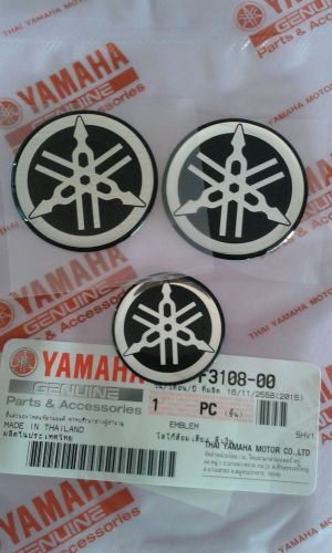 ×3 yamaha logo100% genuine 40+30 mm tuning fork logo  sticker emblem decal