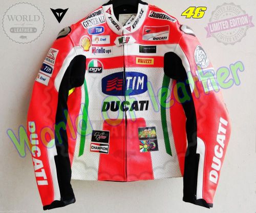 100% genuine cowhide leather new valentino rossi vr46 vintage motorcycle jacket