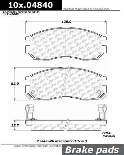 Centric 104.04840 brake pad or shoe, front