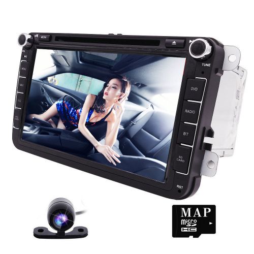 8&#034; 2din car dvd player gps bluetooth radio for vw volkswagen jetta passat+camera