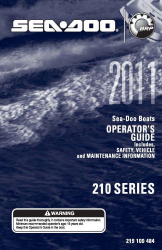 Sea-doo owners manual book 2011 210 challenger &amp; 210 wake