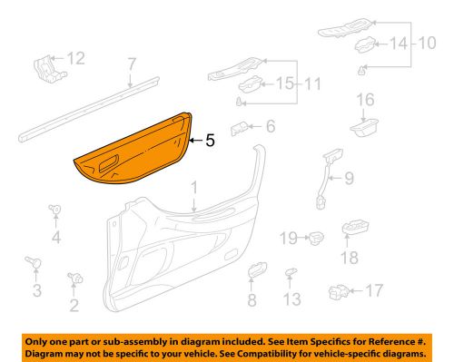 Honda oem 2002 accord front door-insert panel left 83584s87a12zb