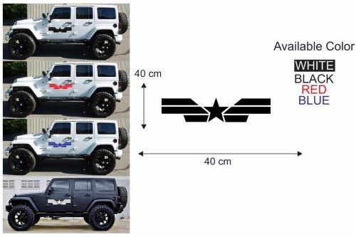 2x car sticker vinyl decal removable diy jdm jeep us army star truck doors