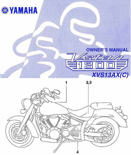 2008 yamaha v-star 1300 owners manual -xvs13ax-vstar 1300-yamaha