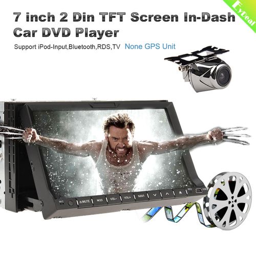 Double 2 din 7&#034; car dvd cd mp3 player touch screen in dash stereo radio+camera