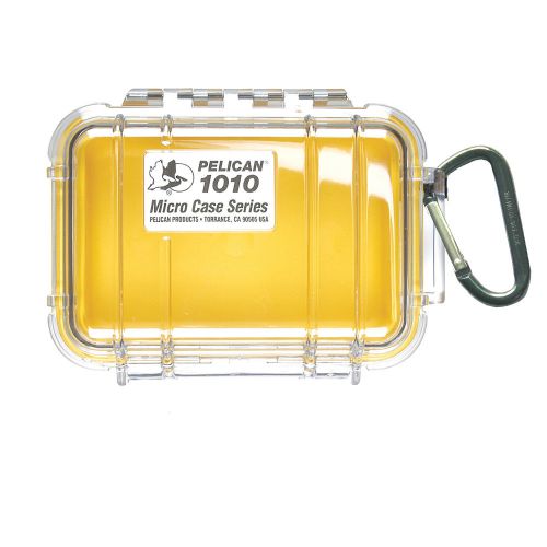 Pelican 1010 micro case w/clear lid - yellow