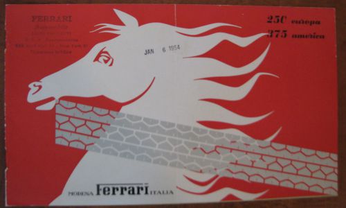 1953 ferrari 250 europa 375 america brochure 8 pgs ~ merritt 119/italian text