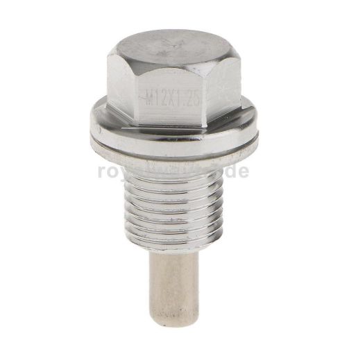 M12x1.25 anodized magnetic engine oil pan drain bolt plug for toyota silver