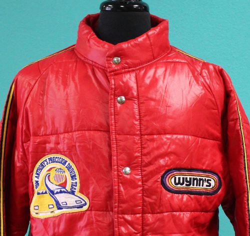 Vtg 70s 80s tom anthony&#039;s precision driving team wynn&#039;s jacket daredevil stunt