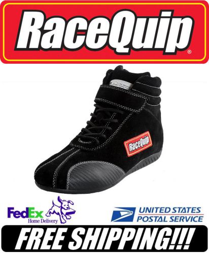 Racequip sfi 3.3/5 black suede leather euro carbon racing shoes sz 7.5 #30500075