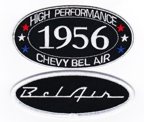 1956 chevy bel air sew/iron on patch badge emblem embroidered hot rod muscle car